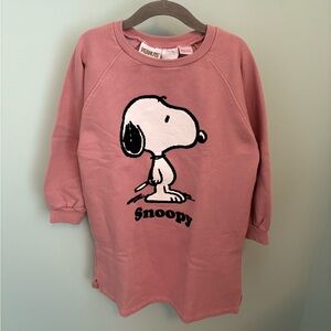 Zara Peanuts Snoopy Sweatshirt Dress